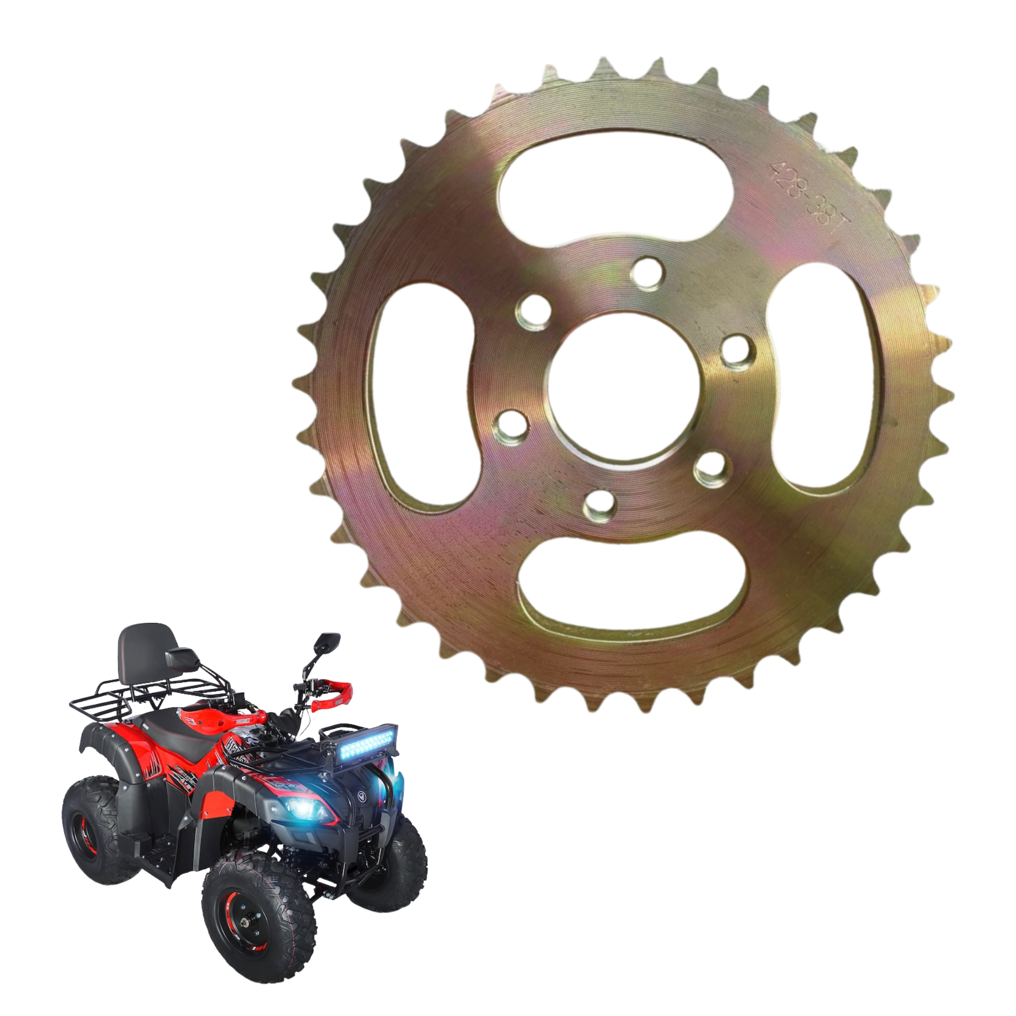 Sprock Delantero Y Trasero Para Cuatrimoto Veloci Beast 200.