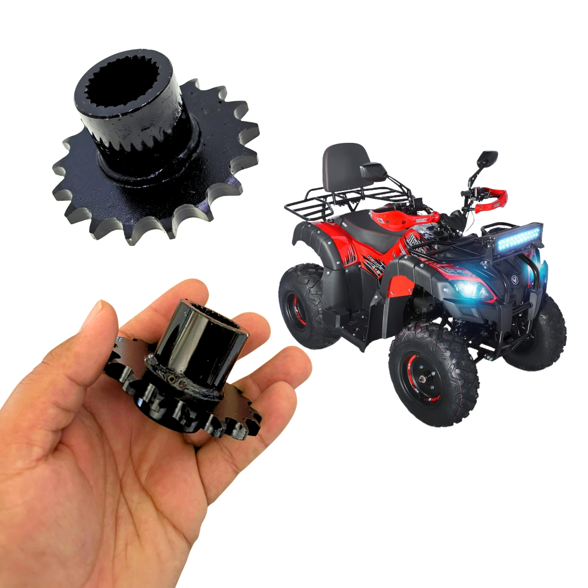 Sprock Delantero Y Trasero Para Cuatrimoto Veloci Beast 200.