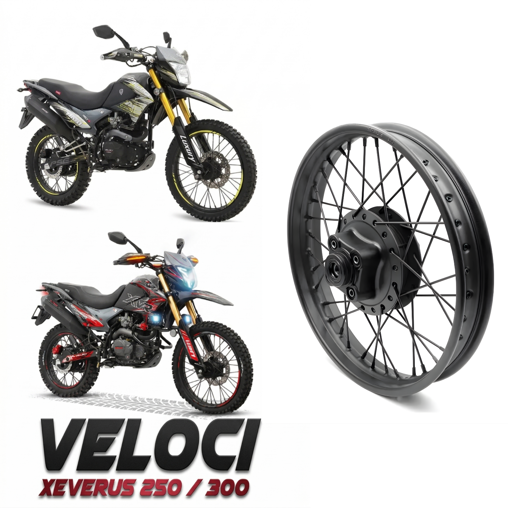 Rin Trasero Veloci Xeverus/crossmax 250-300 Pro Reforzado